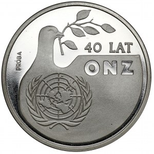 Vzorek stříbra 1 000 zlatých 1985 40 let OSN