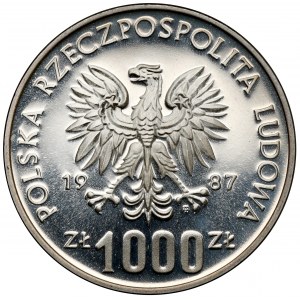 Próba SREBRO 1.000 złotych 1987 Wrocław