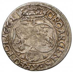 Johannes II. Kasimir, Sechster von Lemberg 1661 GBA - Typ VI - gekrönt Snopek