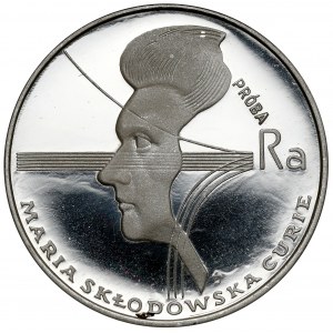 Vzorka SILVER 100 gold 1974 Skłodowska-Curie - vľavo