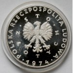 Próba SREBRO 100 złotych 1974 Skłodowska-Curie - w lewo