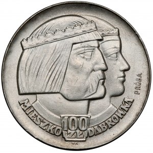 Muster SILVER 100 gold 1966 Mieszko i Dąbrówka - Köpfe