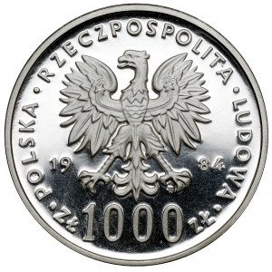 Próby SREBRO 1.000 złotych 1984 Wincenty Witos