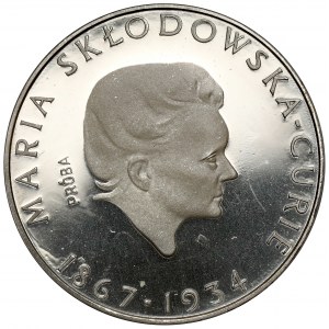 Próba SREBRO 100 złotych 1974 Skłodowska-Curie - w prawo