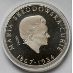 Vzorek SILVER 100 gold 1974 Skłodowska-Curie - vpravo