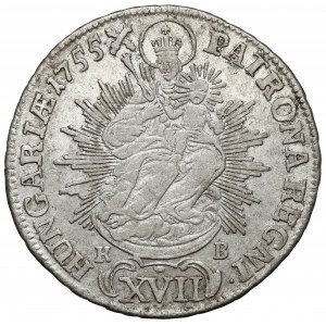 Ungarn, Maria Theresia, 17 krajcars 1755 KB
