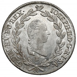 Rakúsko, Joseph II, 20 krajcars 1787-B, Kremnica