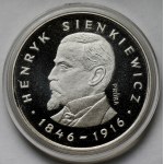 Próba SREBRO 100 złotych 1977 Henryk Sienkiewicz - w lewo