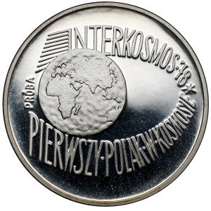 Próba SREBRO 100 złotych 1978 Interkosmos