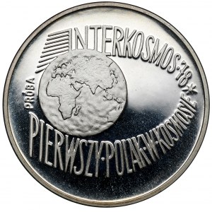 Vzorka SILVER 100 gold 1978 Intercosmos