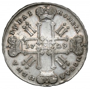 Russia, Peter II, Rouble 1729