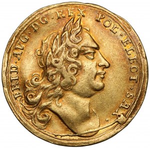 Augustus II. der Starke, Krönungsdukat 1697, Leipzig? - Seltenheit