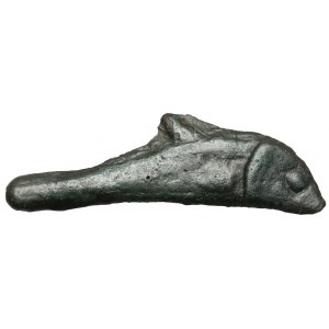 Grécko, Olbia, nápis APIXO s delfínom (6. až 5. storočie pred n. l.) - VEĽKÝ a vzácny