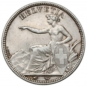 Švajčiarsko, 5 frankov 1851-A