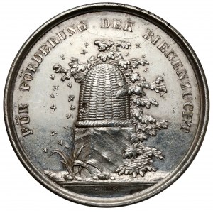 Německo, Prusko-Brandenburg, Friedrich Wilhelm III (1797-1840), medaile bez data - Ehrenpreis für Leistungen in der Bienenzucht