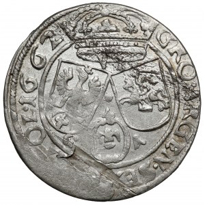 Jan II Kazimierz, Szóstak Lwów 1662 GBA - odwrócone G