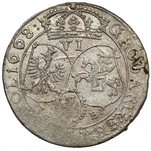 Jan II Kazimierz, Szóstak Bydgoszcz 1668 TLB - der letzte - RZADKI
