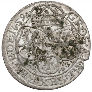 Jan II Kazimierz, Szóstak Kraków 1659 TLB - kwiatek
