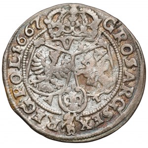 Jan II Kazimír, šestý z Bydhoště 1667 - iniciály AT