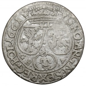 Jan II Kazimír VI. ze Lvova 1661 GBA - typ VI - ARGN chyba - vzácný