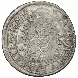 Hungary, Leopold I, 15 kreuzer 1686 KB