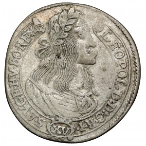 Maďarsko, Leopold I., 15 krajcars 1664 KB