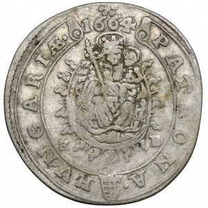 Hungary, Leopold I, 15 kreuzer 1664 KB