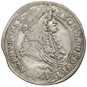 Hungary, Leopold I, 15 kreuzer 1696 KB