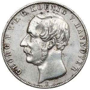 Hannover, Georg V, Dwutalar = 3-1/2 guldenov 1855-B