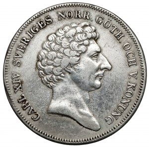 Švédsko, Karl XIV Johan, 1 Riksdaler Specie 1841 AG
