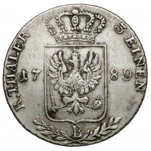 Schlesien, Friedrich Wilhelm II, 1/3 Taler 1789-B Wrocław