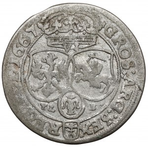 Johannes II. Kasimir, Sechster von Krakau 1667 TLB - Typ II - Slepowron im Schild