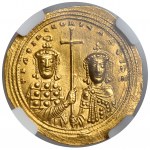 Byzanz, Basil II Bulgaroktonos und Konstantin VIII (976-1025), AV Histamenon Nomisma, Konstantinopel
