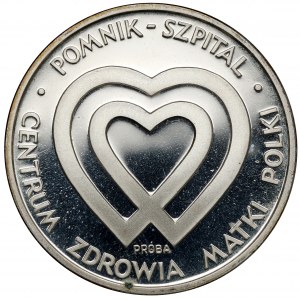 Próba SREBRO 1.000 złotych 1985 Pomnik - Szpital - RZADKI rok