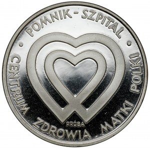 Próba SREBRO 1.000 złotych 1985 Pomnik - Szpital - RZADKI rok