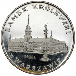 Strieborná 100 zlatá vzorka 1975 Kráľovský zámok vo Varšave