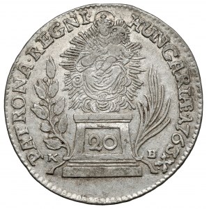 Maďarsko, Mária Terézia, 20 krajcars 1763 KB