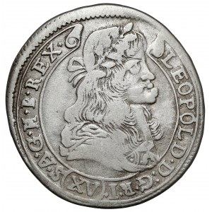 Maďarsko, Leopold I, 15 krajcars 1680 KB