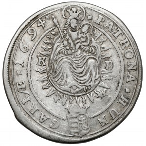 Hungary, Leopold I, 15 kreuzer 1694 KB