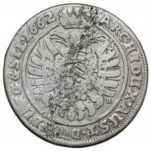 Sliezsko, Leopold I., 15 krajcars 1662 GH, Wrocław - malý