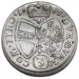 Österreich, Sigismund Franz, 3 krajcars 1665, Halle