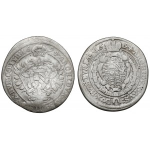 Rakúsko, Leopold I., 15 krajcars 1694 - rôzne mincovne - sada (2ks)