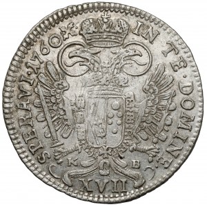 Austria, Francis I, 17 kreuzer 1760 KB, Kremnitz