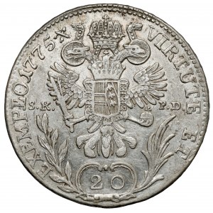 Austria, Joseph II, 20 kreuzer 1775-B, Kremnitz