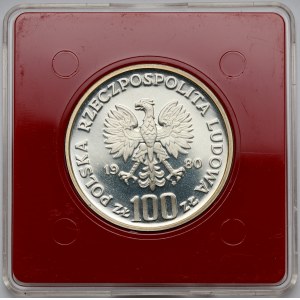 Próba SREBRO 100 złotych 1980 Jan Kochanowski