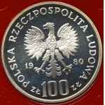 Próba SREBRO 100 złotych 1980 Jan Kochanowski