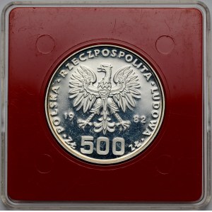 Próba SREBRO 500 złotych 1982 Dar Młodzieży