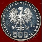 Próba SREBRO 500 złotych 1982 Dar Młodzieży
