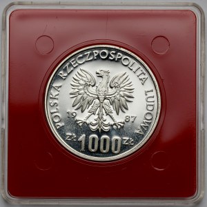 Próba SREBRO 1.000 złotych 1987 Muzeum Śląskie