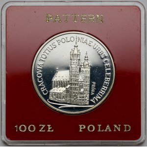 Próba SREBRO 100 złotych 1981 Kościół Mariacki w Krakowie